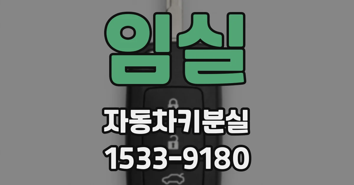 임실 자동차키분실