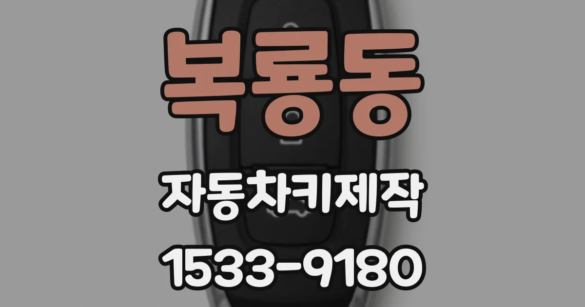 복룡동 자동차키제작