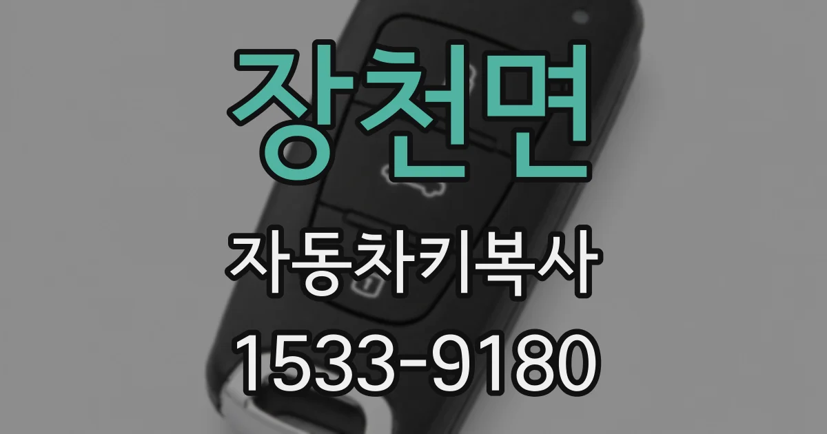 장천면 자동차키복사