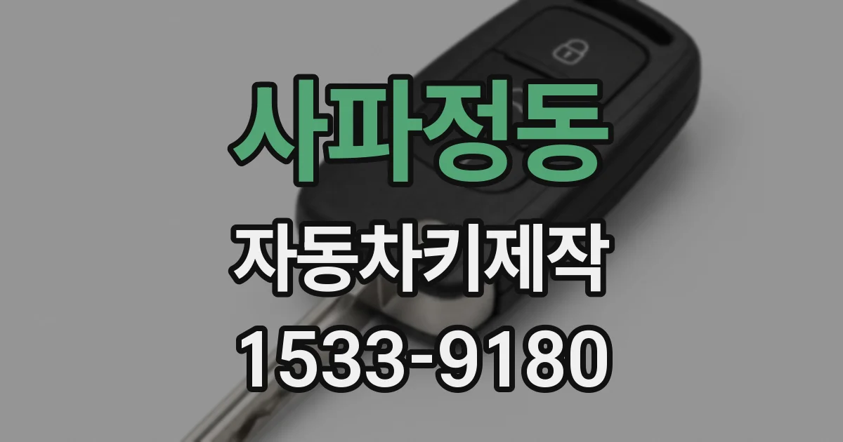 사파정동 자동차키제작