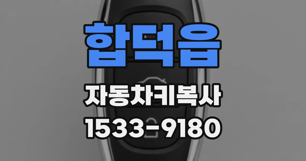 합덕읍 자동차키복사
