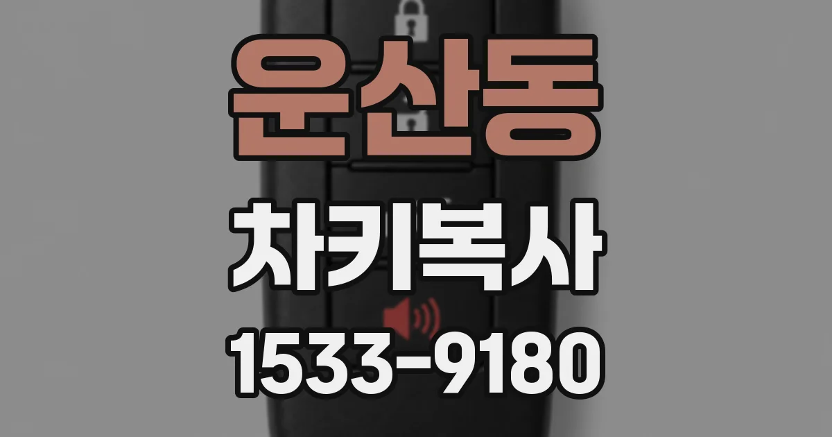 운산동 차키복사