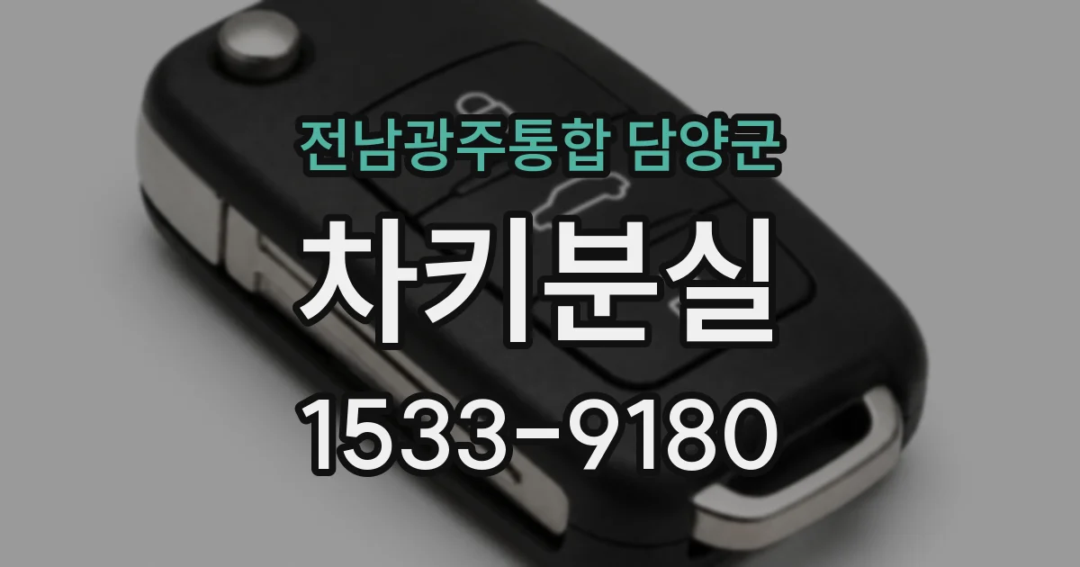전남광주통합 담양군 차키분실