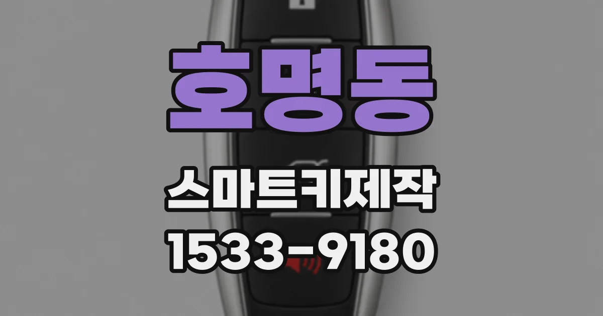 호명동 스마트키제작