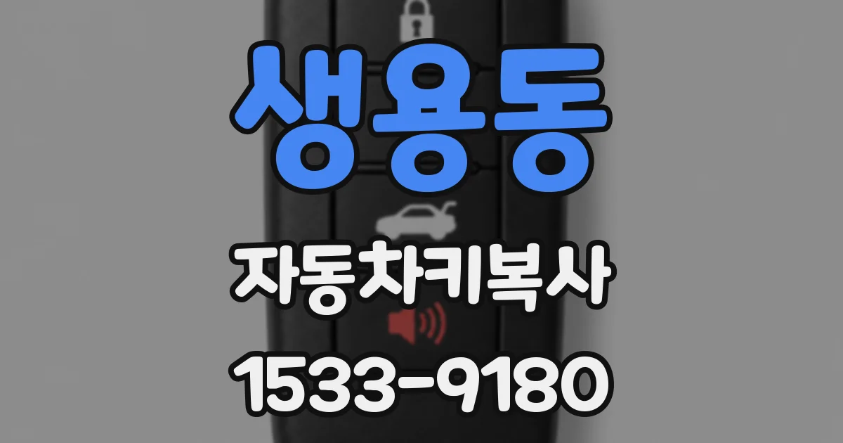 생용동 자동차키복사