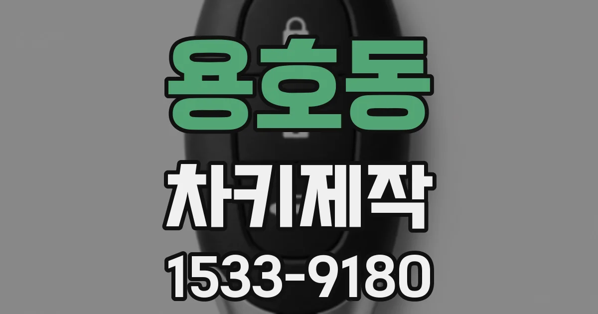 용호동 차키제작