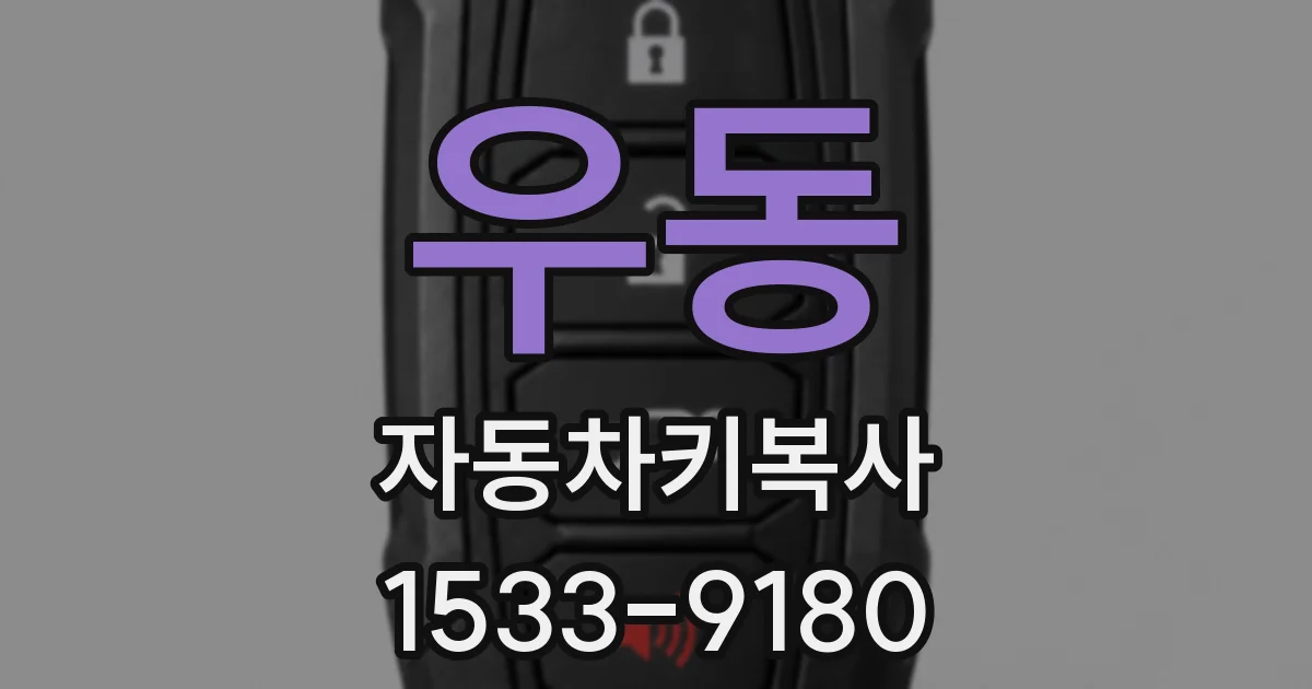 우동 자동차키복사