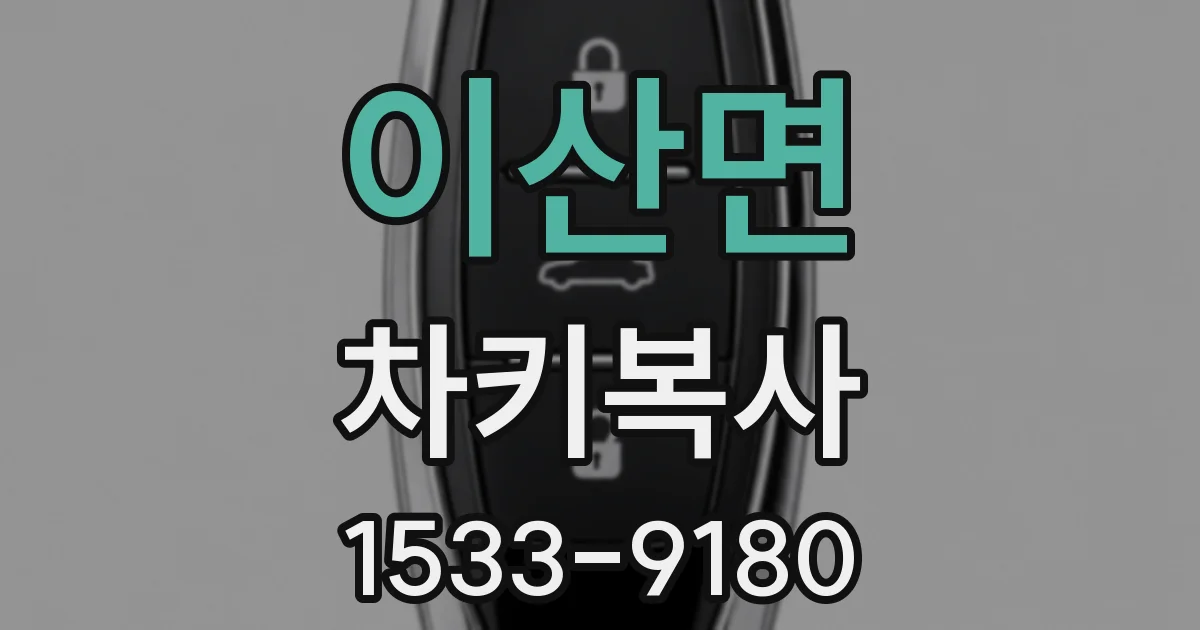 이산면 차키복사