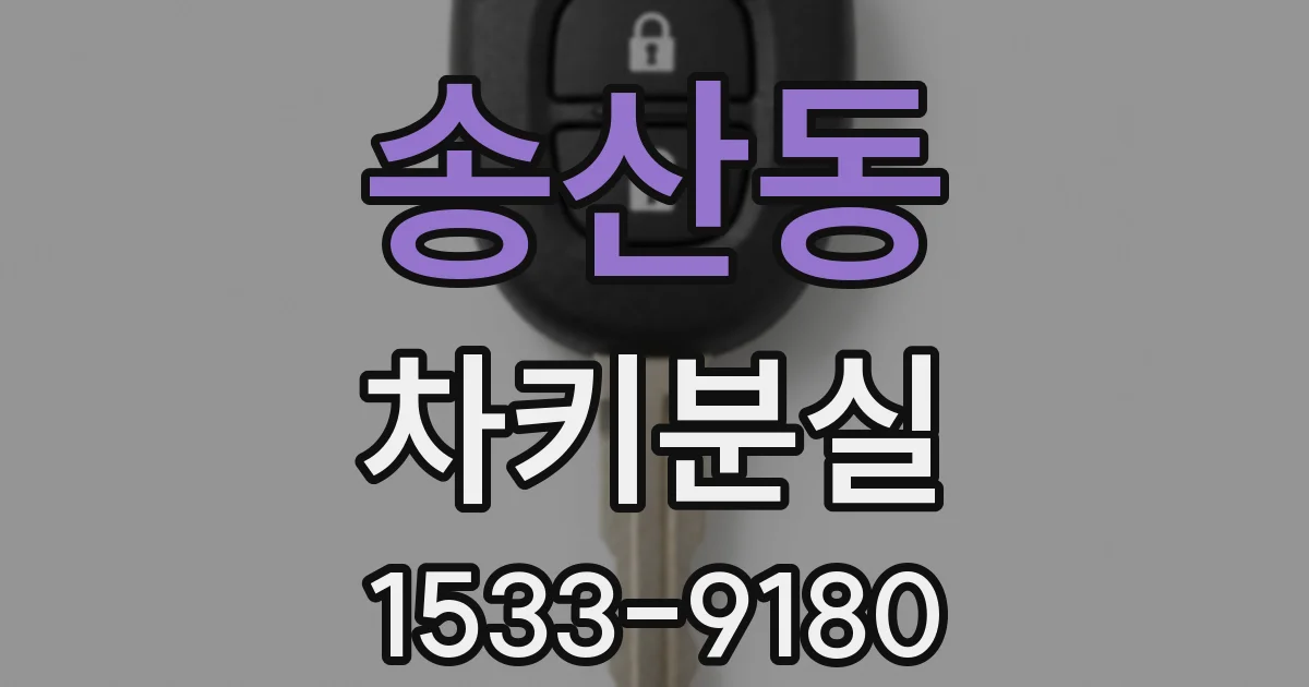 송산동 차키분실