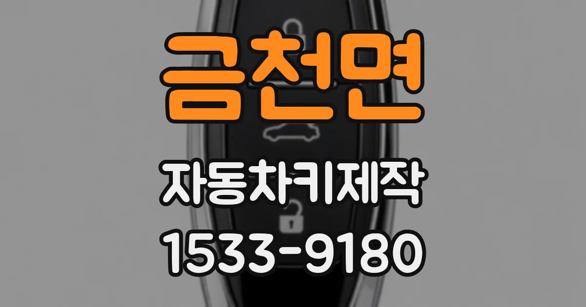 금천면 자동차키제작