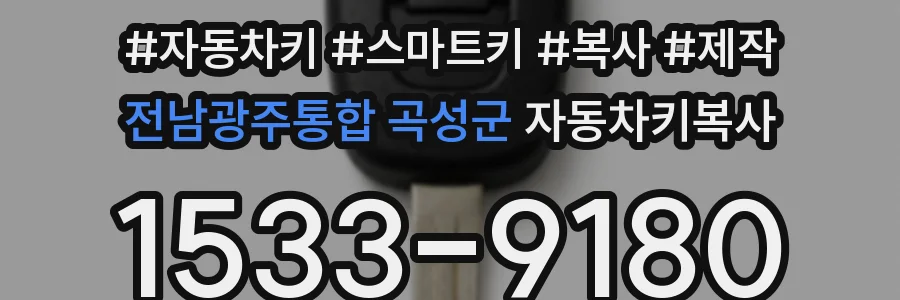 전남광주통합 곡성군 자동차키복사