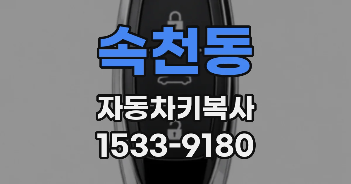 속천동 자동차키복사