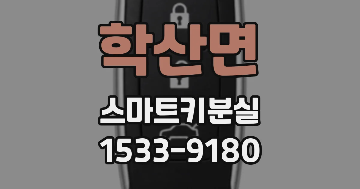학산면 스마트키분실
