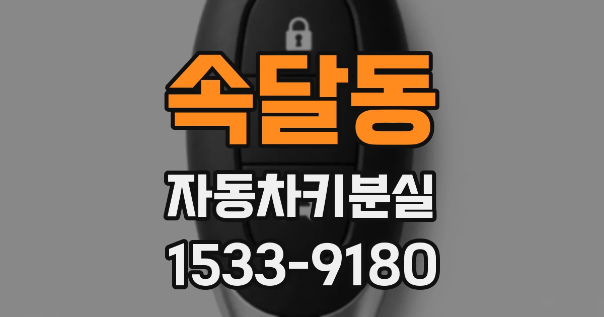 속달동 자동차키분실