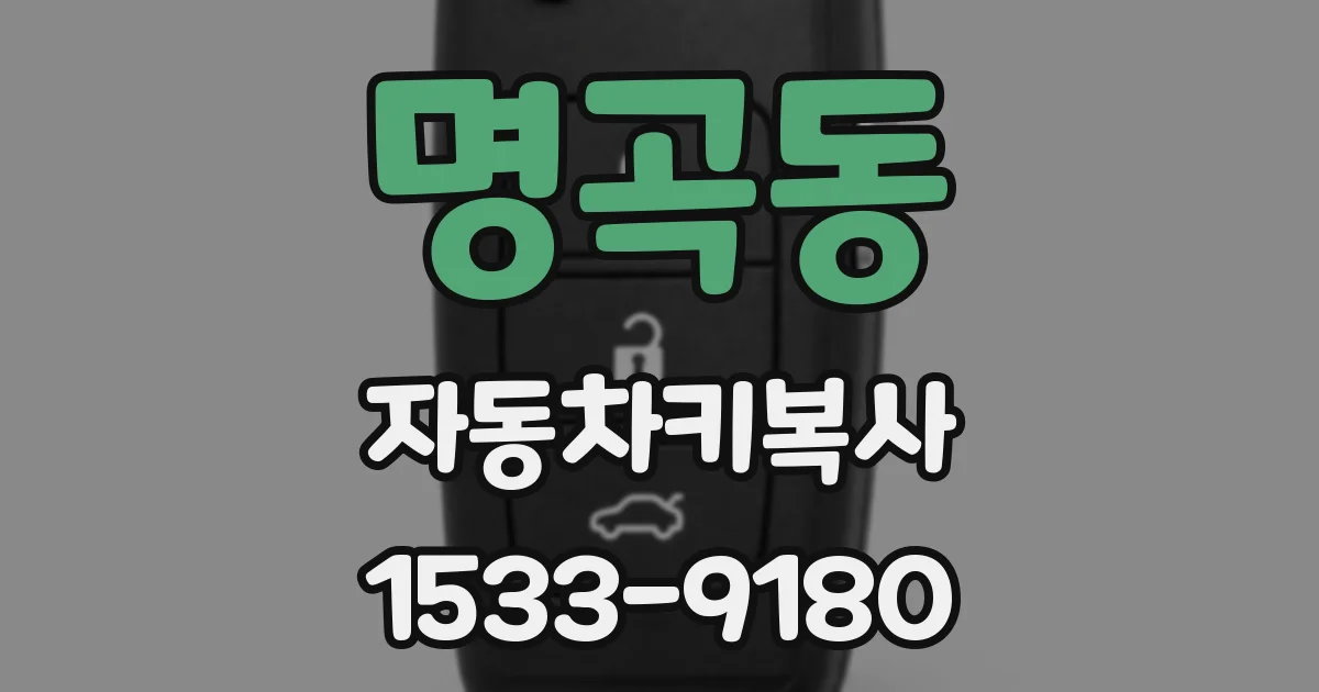 명곡동 자동차키복사