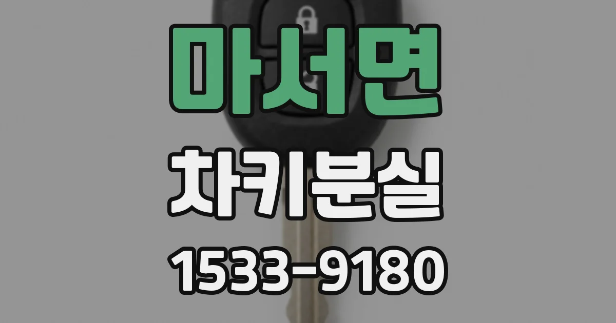 마서면 차키분실