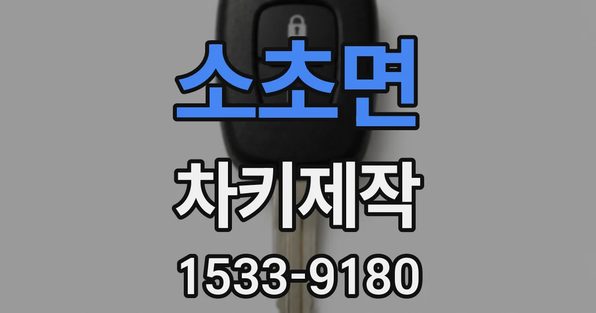 소초면 차키제작