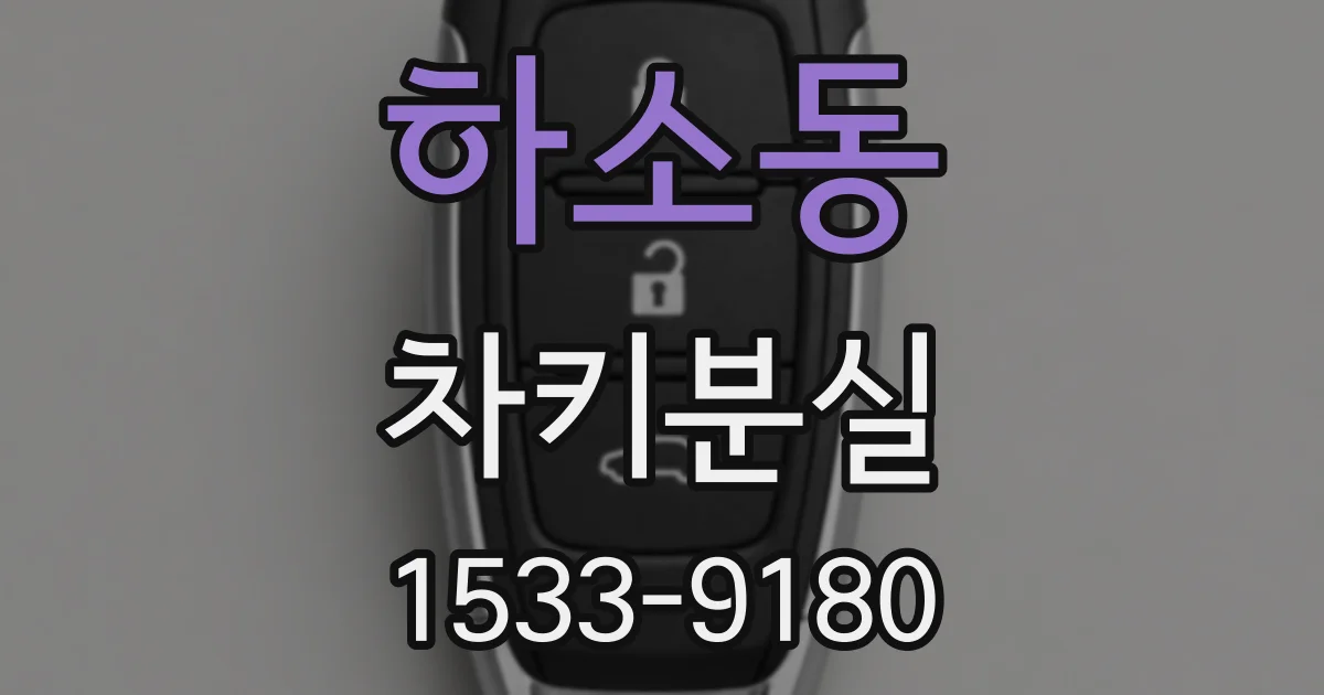 하소동 차키분실