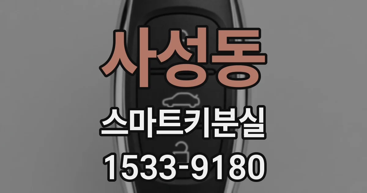 사성동 스마트키분실
