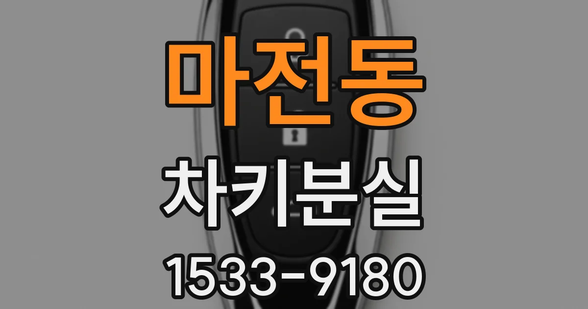 마전동 차키분실