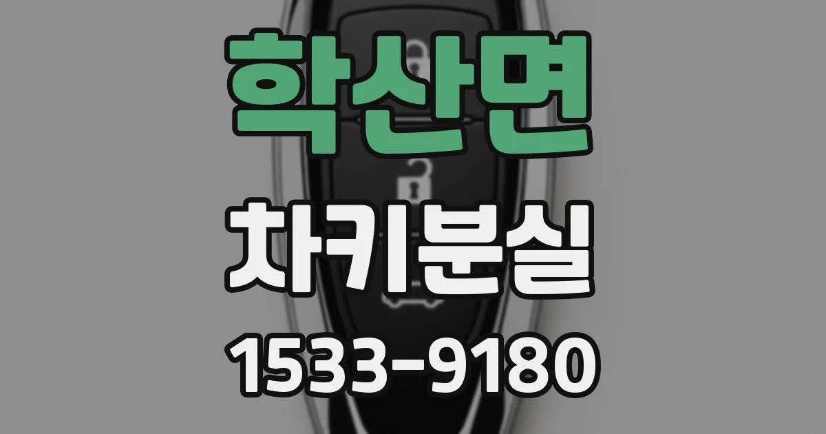 학산면 차키분실