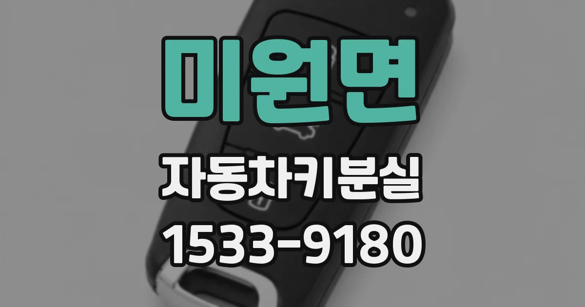 미원면 자동차키분실