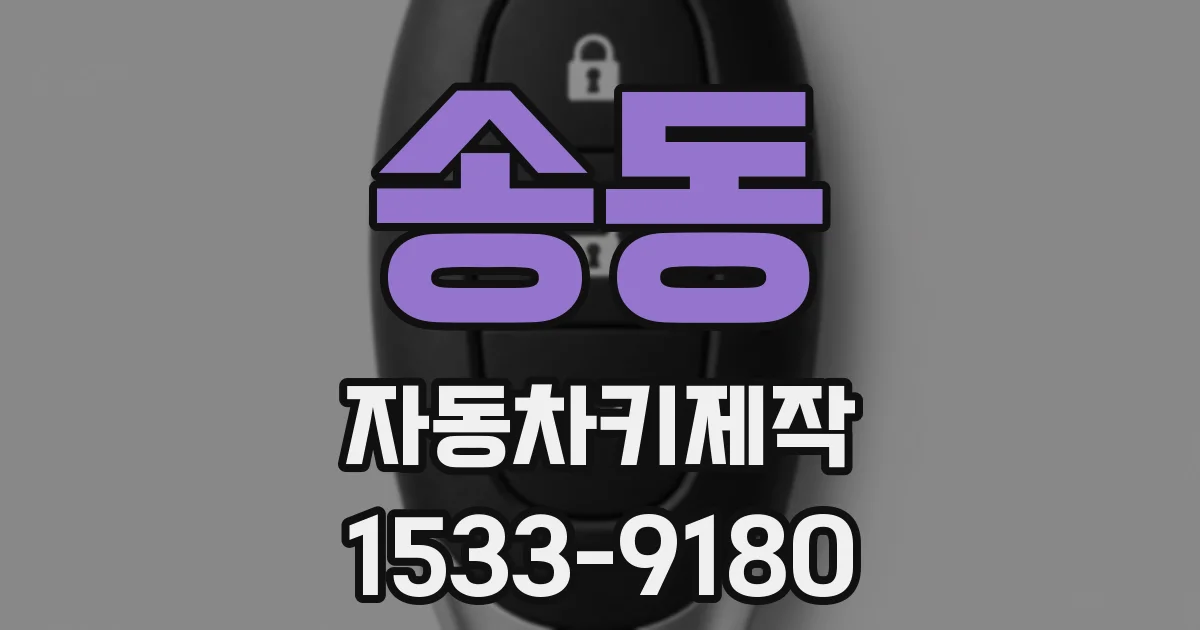 송동 자동차키제작