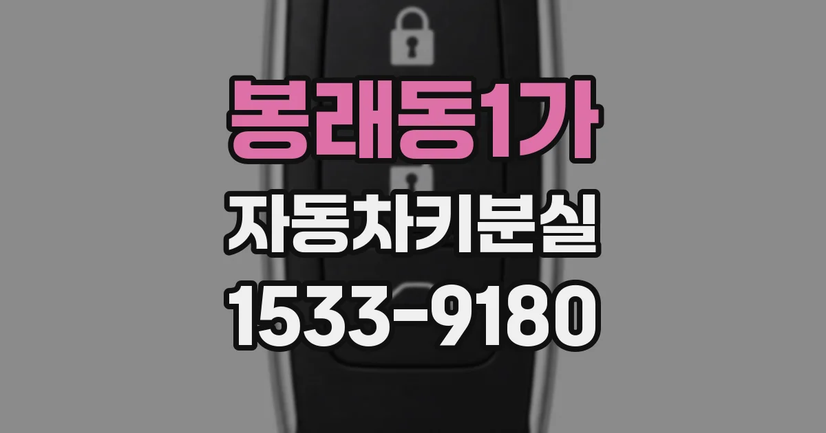 봉래동1가 자동차키분실