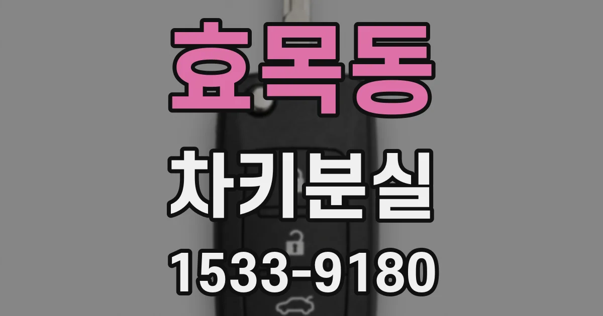효목동 차키분실