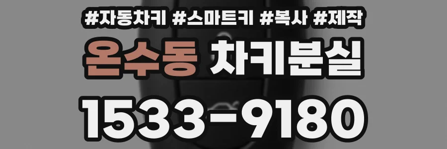 온수동 차키분실