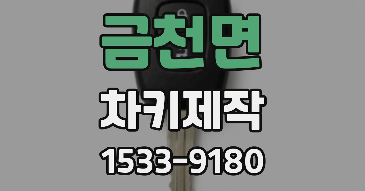 금천면 차키제작