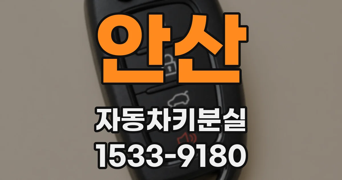 안산 자동차키분실