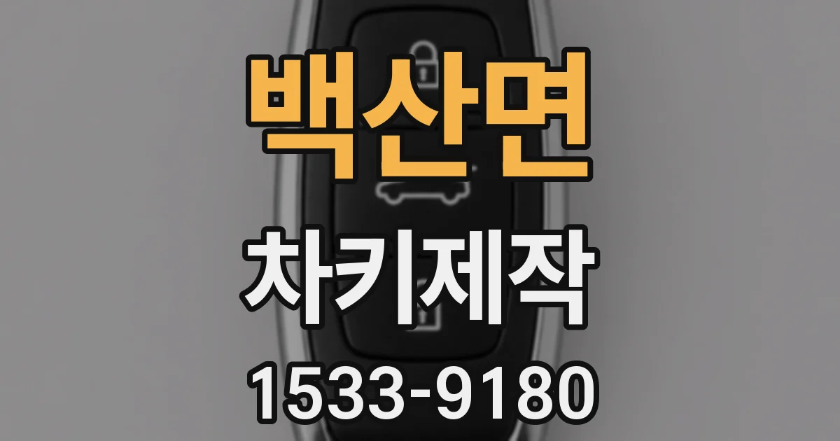 백산면 차키제작