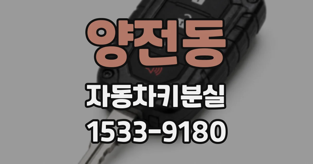 양전동 자동차키분실