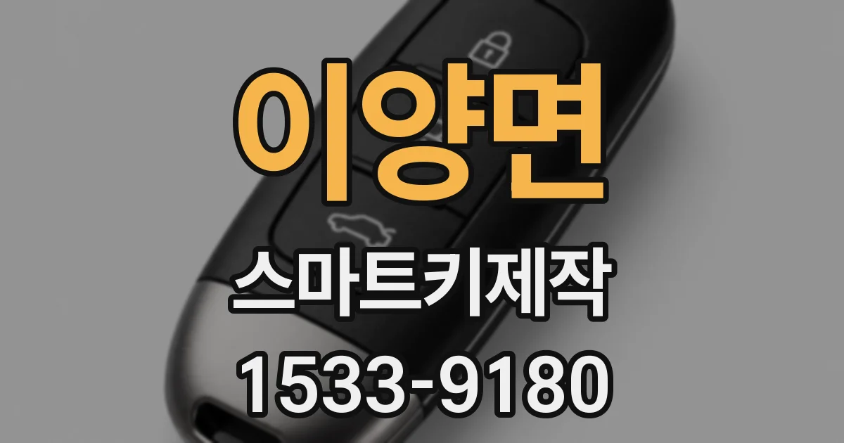 이양면 스마트키제작