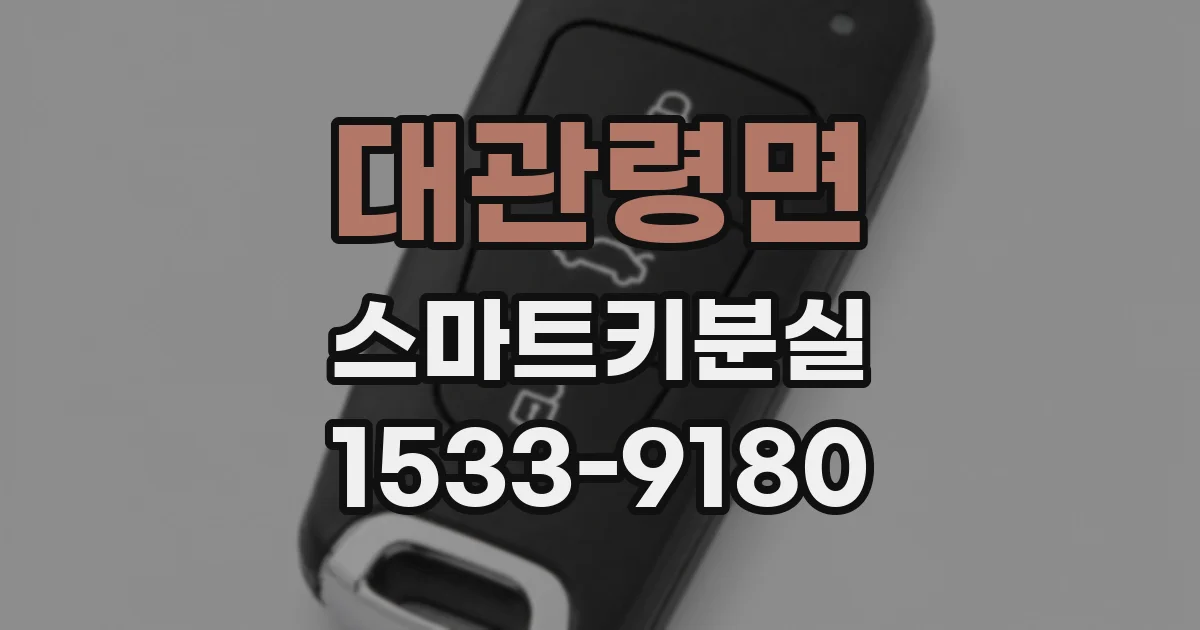 대관령면 스마트키분실