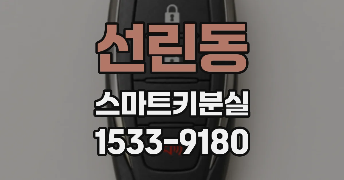 선린동 스마트키분실