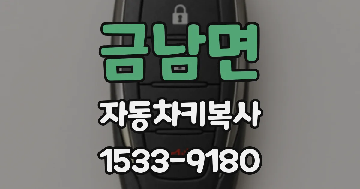 금남면 자동차키복사