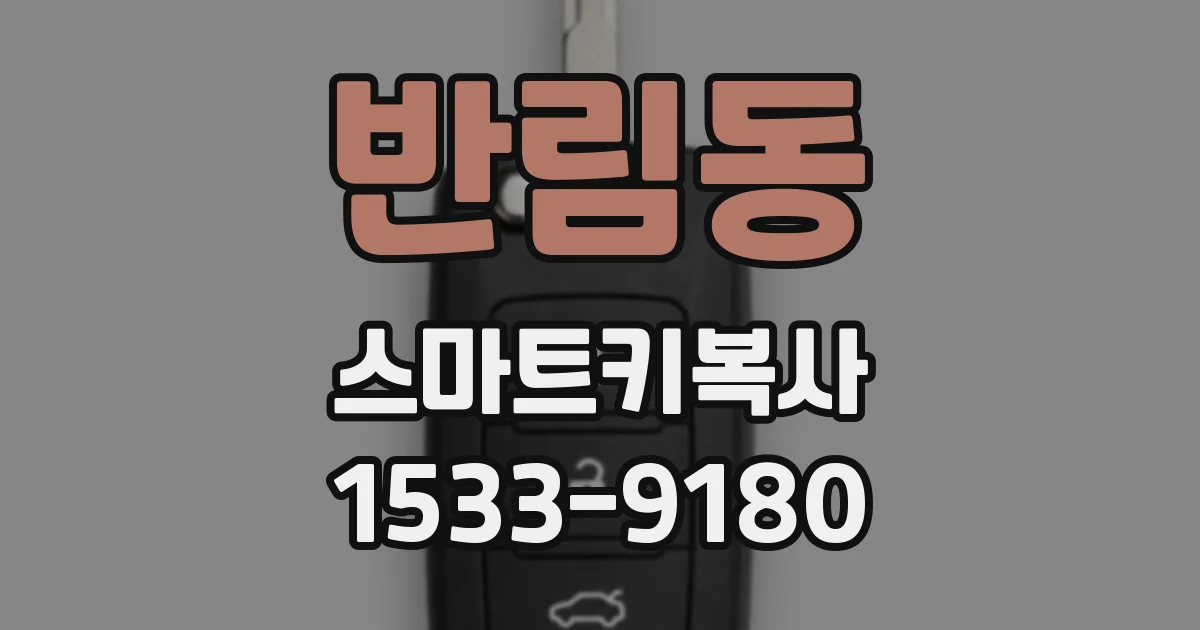 반림동 스마트키복사