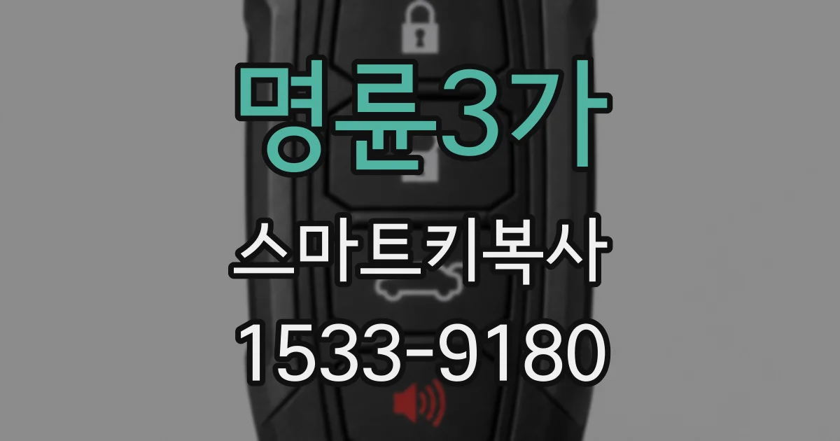 명륜3가 스마트키복사