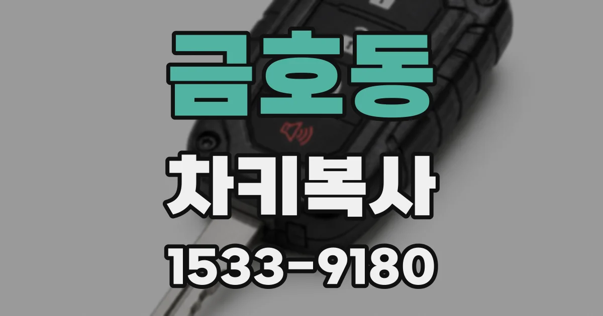 금호동 차키복사