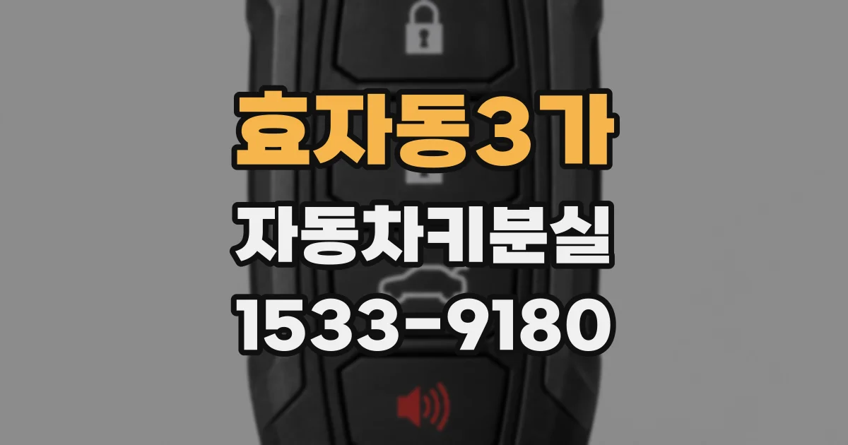 효자동3가 자동차키분실