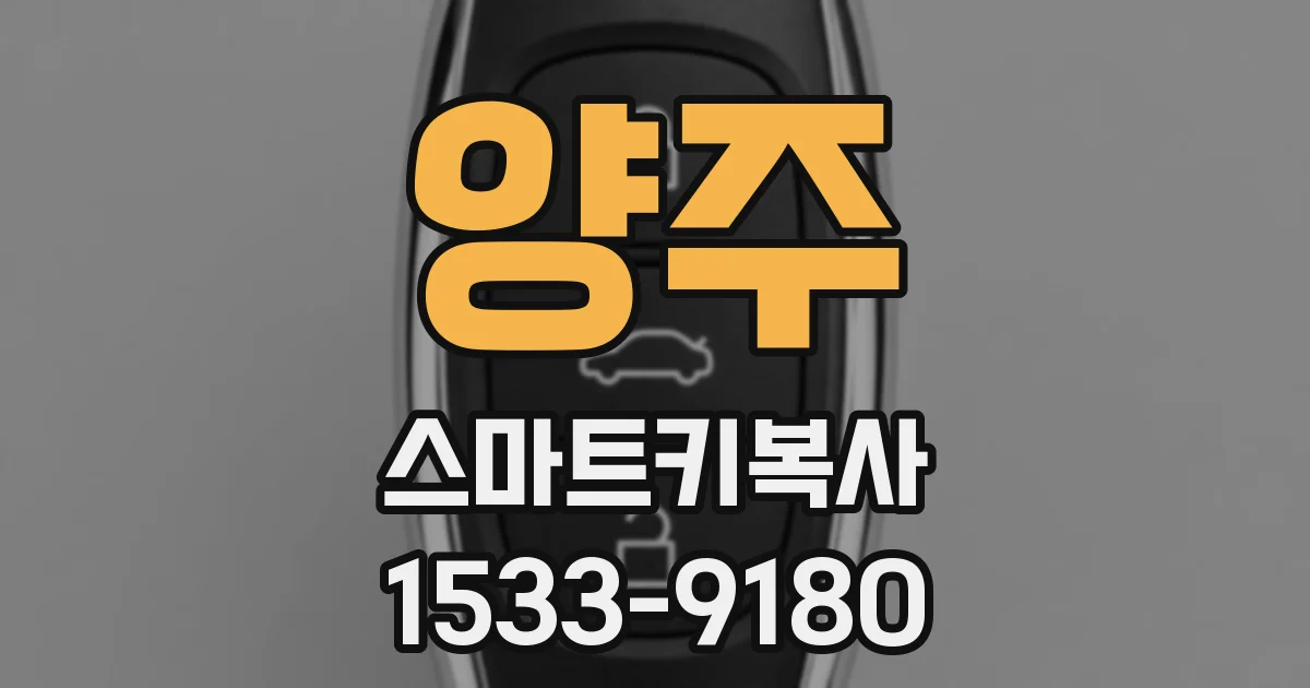양주 스마트키복사