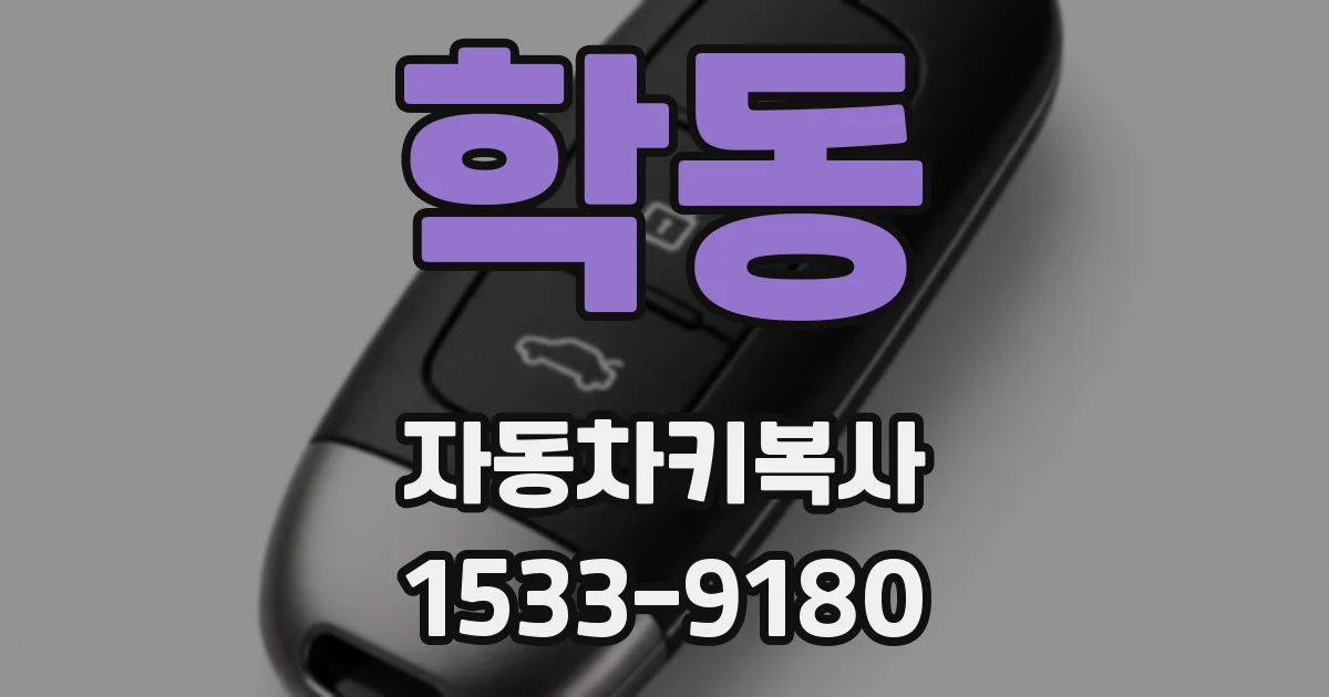 학동 자동차키복사