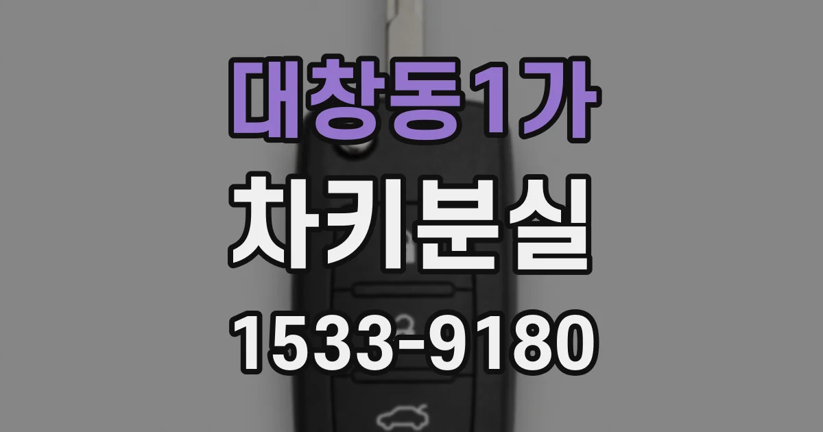대창동1가 차키분실