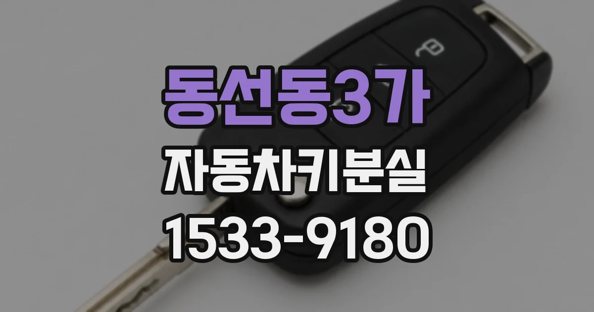 동선동3가 자동차키분실