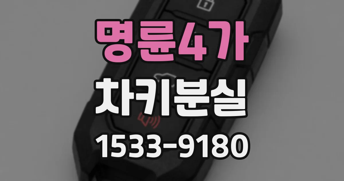 명륜4가 차키분실