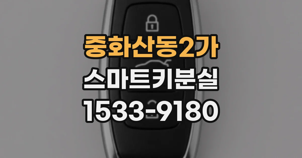 중화산동2가 스마트키분실