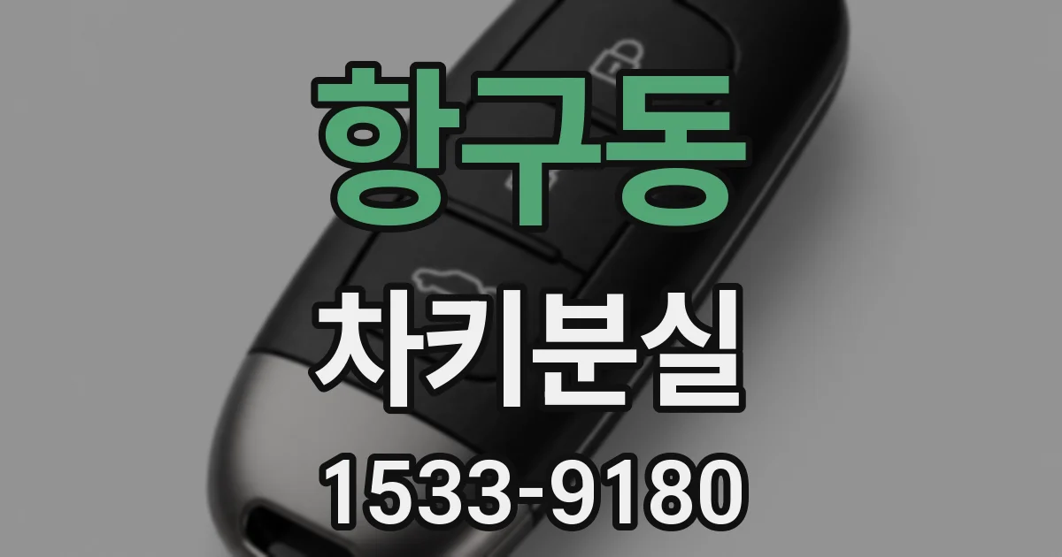 항구동 차키분실