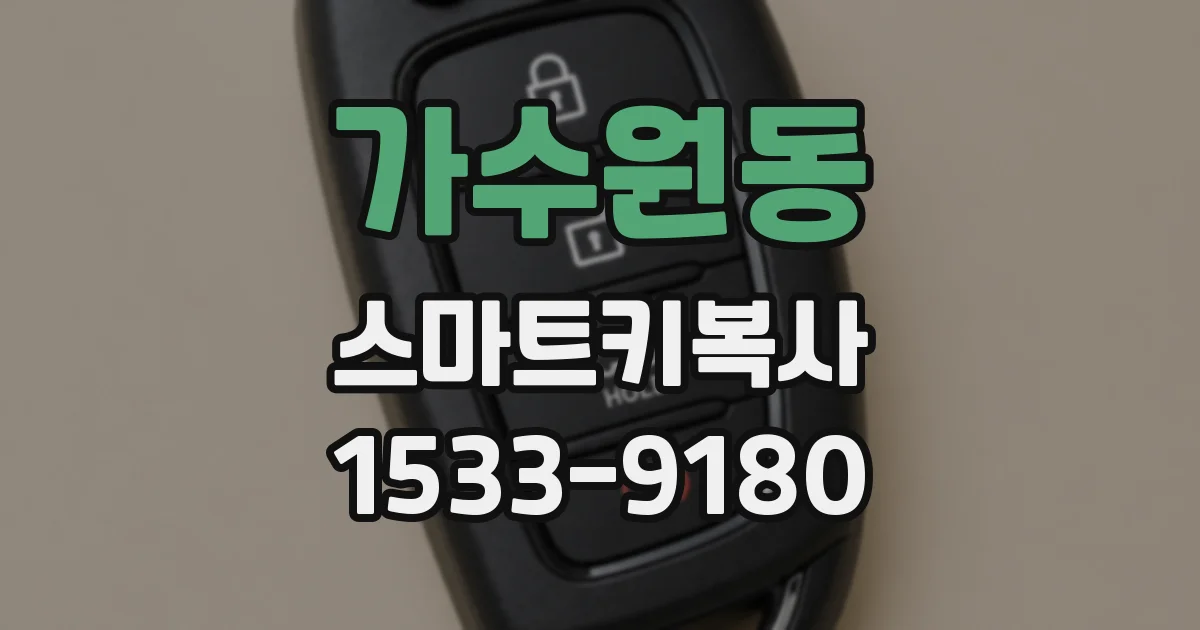 가수원동 스마트키복사